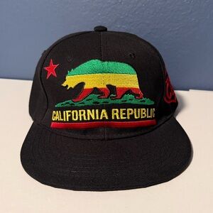 California Republic Lanza Black SnapBack Cap NWOT